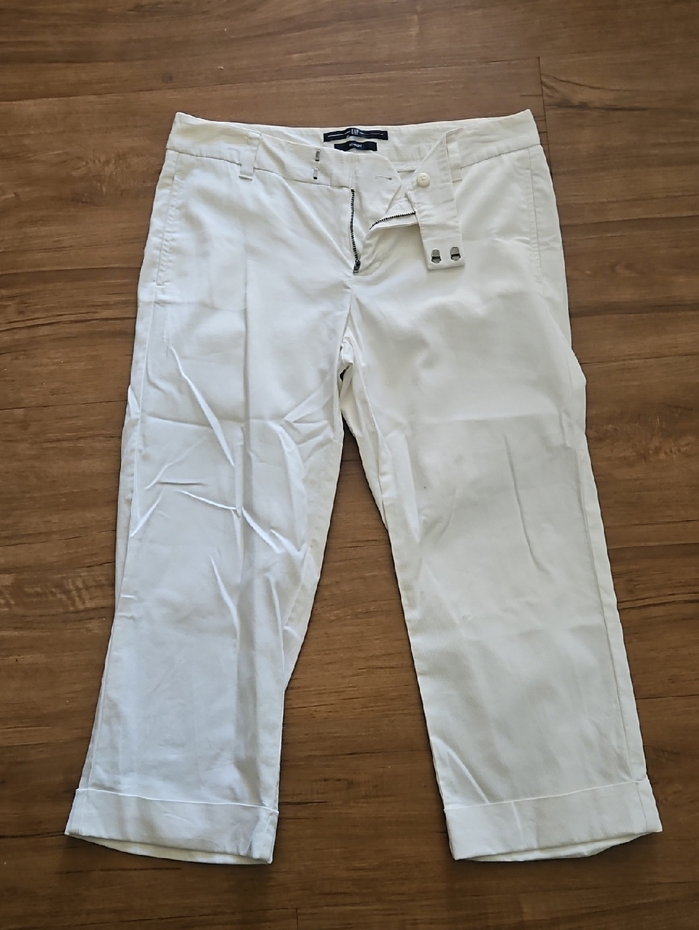 Women's White Crop Dress Pants